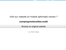 Tablet Screenshot of campingvertevallee.com